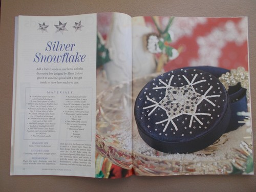 Embroidery & Cross Stitch Vol 12 #5~Xmas~Smocking~Goldwork~Bead~Ribbon Wreath... - Picture 11 of 15