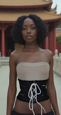 black denim corset belt