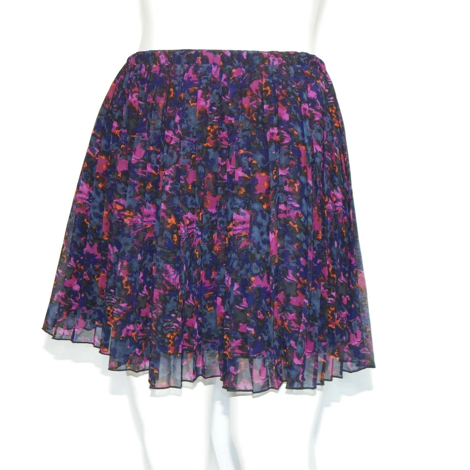 Minifalda plisada Madewell Broadway & Broome púrpura azul floral pequeña / 396 Foto 2 de 4