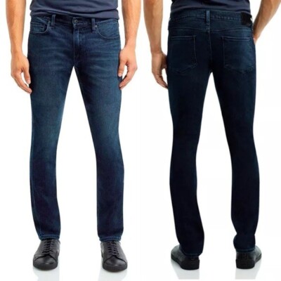 Paige Transcend Lennox Slim Fit Jeans in Milton Dark Wash Size 34x33 MSRP $199