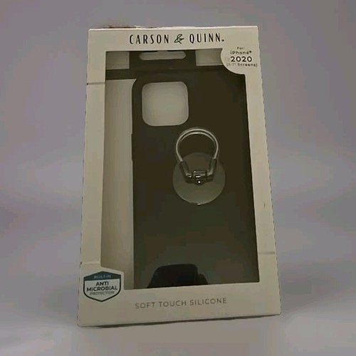 Carson & Quinn Silikon Case für Apple iPhone 12/12 Pro, schwarz Softcover, Griff