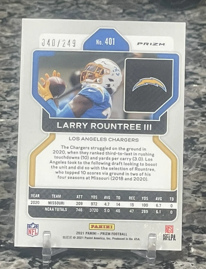 Larry Rountree III 2021 Panini Prizm FOTL Orange Prizm /249 - Image 2 of 2
