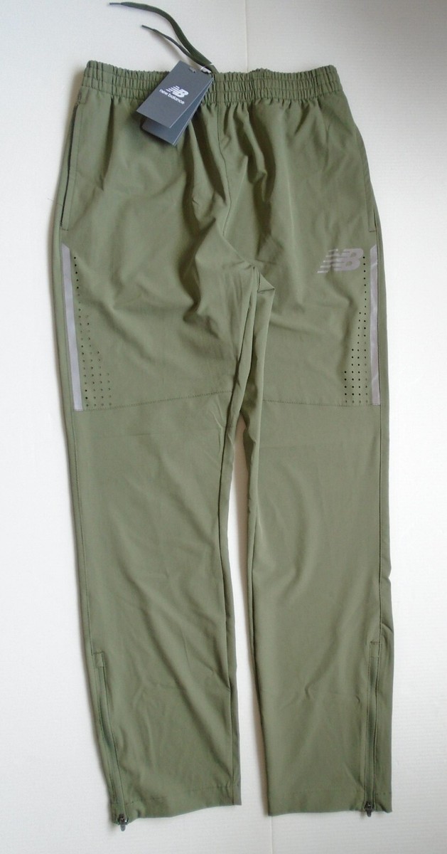 NEW BALANCE All Motion JOGGERS Mens Running Vented Pants Green 