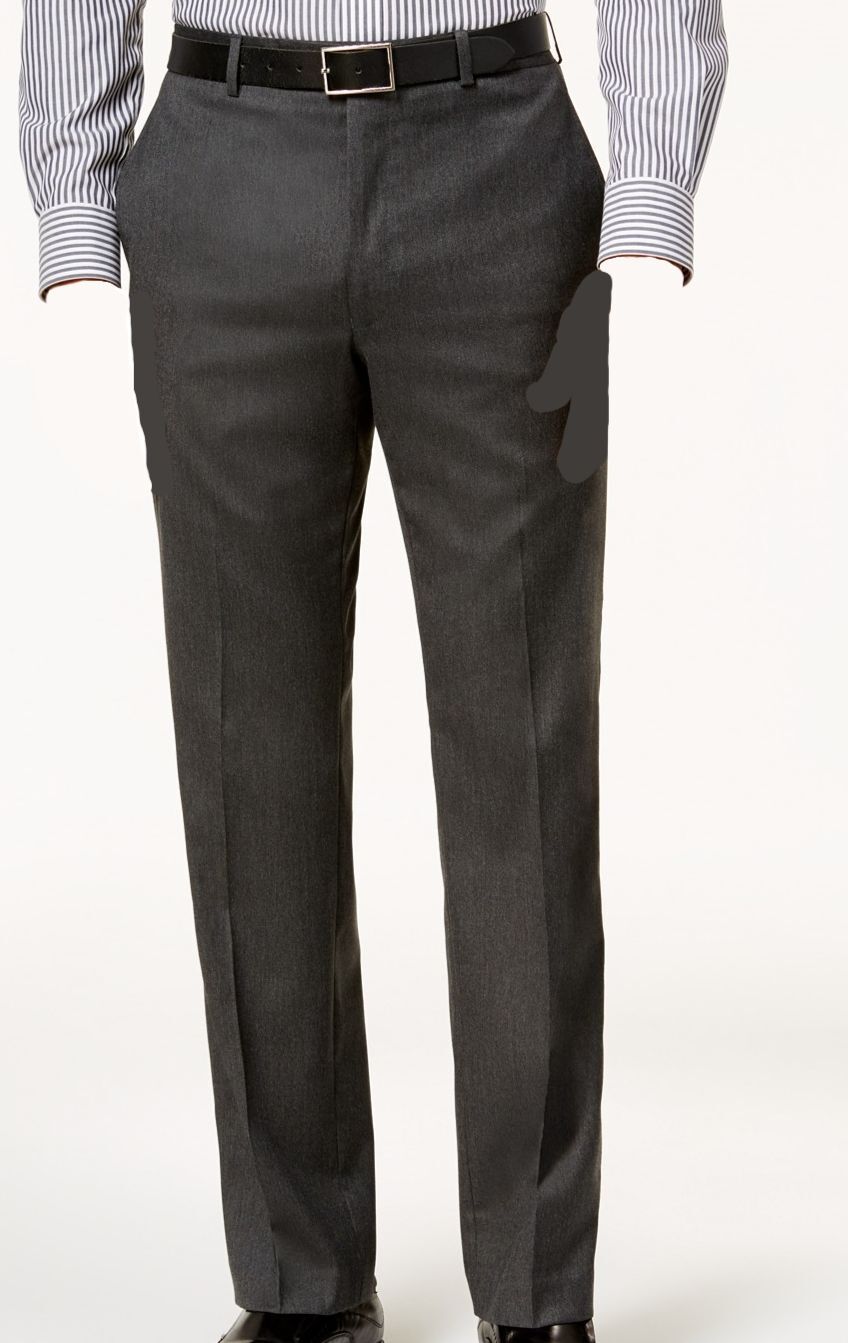 95 Ralph Lauren Men's Gray Classic Microtwill Ultraflex Dress Pants