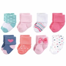 Little Treasure Terry Socks, 8-Pack, Confetti