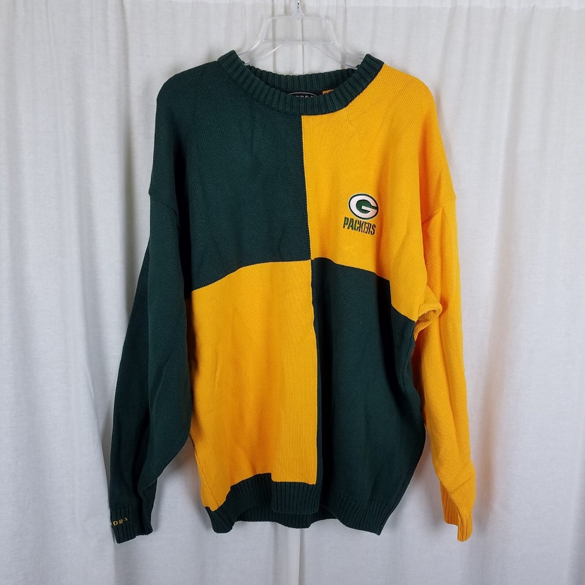 Vintage Green Bay Packers Tundra Canada Knit Sweater Mens XL