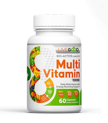 (1) Bottle LiveGood Bio Active Complete Men's Multi-Vitamin (NEW)