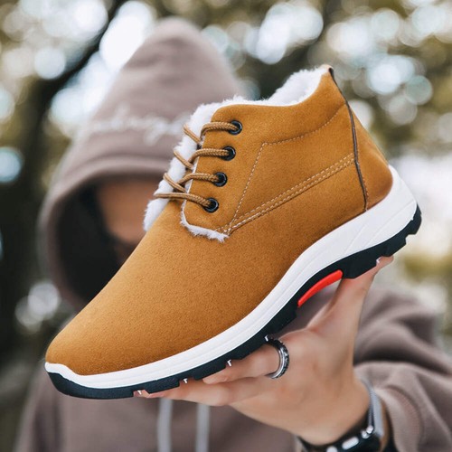 High Top Snow Boots Warm Round Toe Canvas Upper Rubber Sole Non-Slip Outsole Inj - Picture 7 of 25