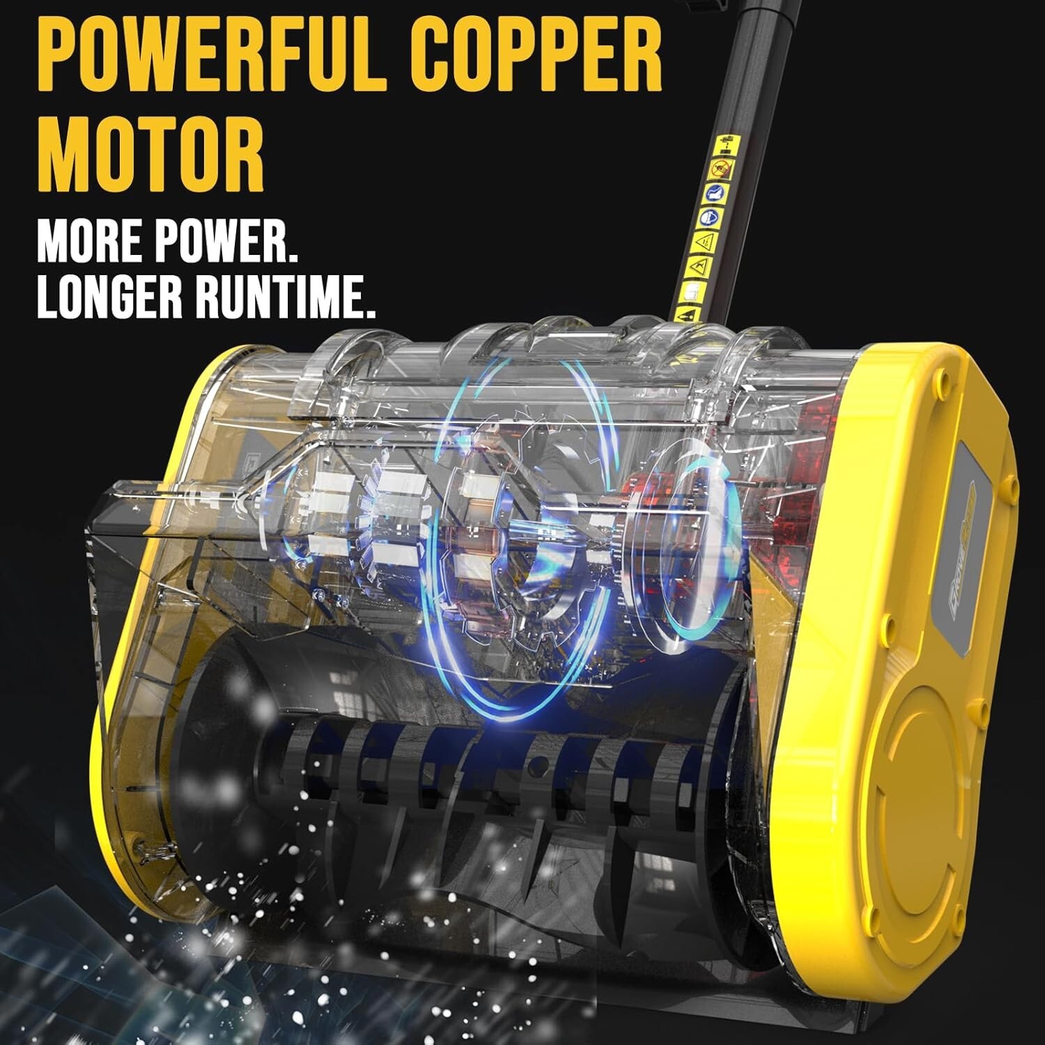 Cordless Snow Shovel, Electric Snow Blower Dewalt Battery & Quick Charger Includ