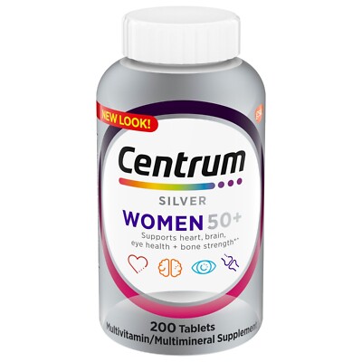 Centrum Silver Women 50+ Multivitamin 200 Tablets, EU SELLER