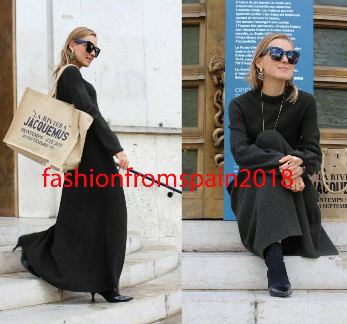 ZARA NEW WOMAN LONG A-LINE KNIT DRESS DARK GREEN S 5755/102