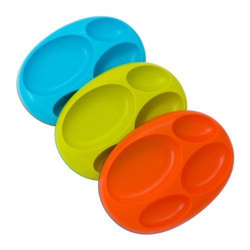 Boon Platter Edgeless Nonskid Divided Baby Plates - Set of 4 - 第 1/4 張圖片