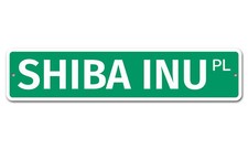 7408 SS Shiba Inu 4" x 18" Novelty Street Sign Aluminum