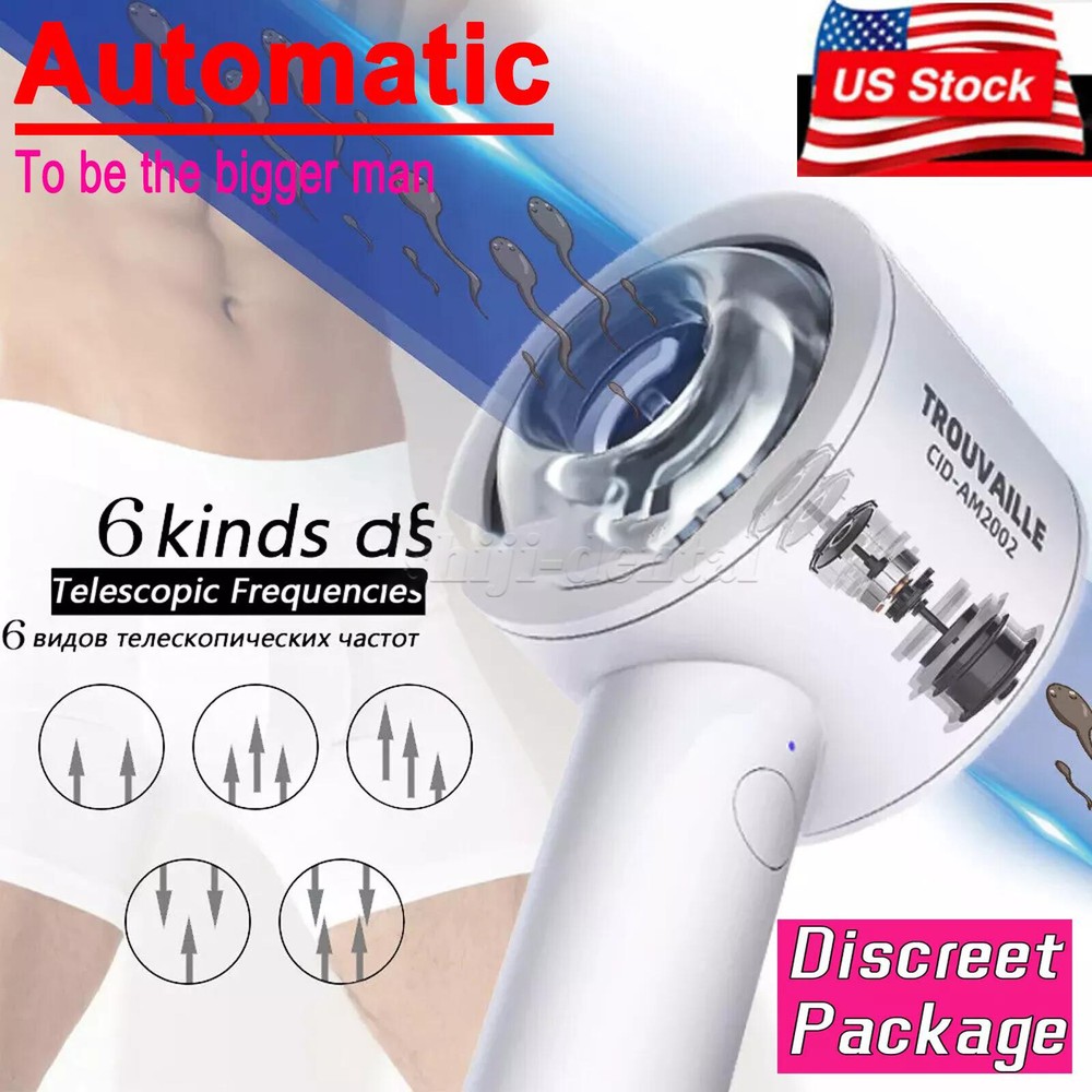 Automatic HandsFree Male Masturbaters Telescopic Suction Cup Stroker Sex Toy
