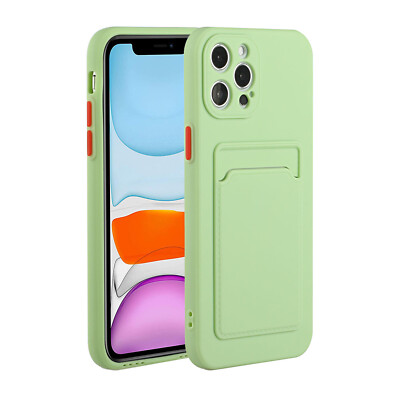 Shockproof Wallet Card Holder Rubber Case For iPhone 14 15 Pro Max 13 12 11 XR