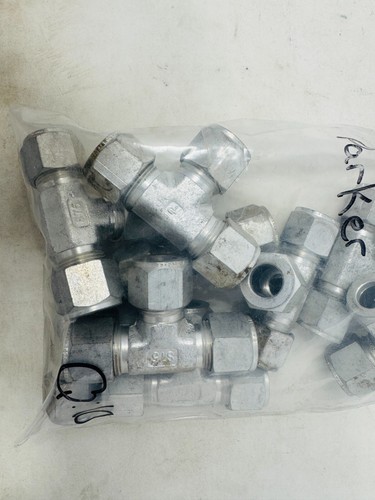 1/2 Tube OD Union Tee Fitting Steel Parker 8-8-8 JBZ-S Pack of 10 - Picture 7 of 7
