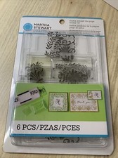 6Pc. Stamp Around The Page Stamp Set By Martha Stewart Crafts Used