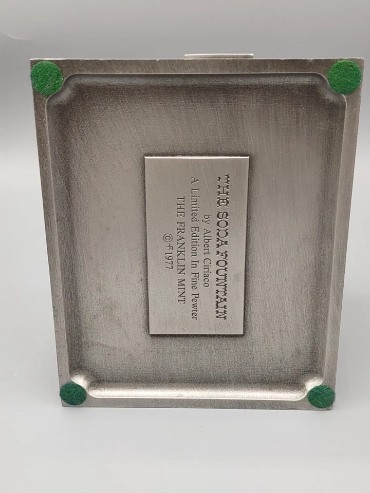 The Soda Fountain 1977 de Albert Ciriaco edición limitada peltre Franklin como nuevo Foto 4 de 4