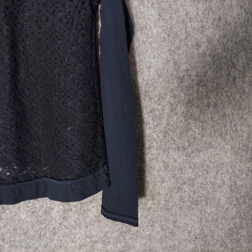 Y2K Hollister Shirt M Bella Rhinestones Long Sleeve Stretch Lace Hi Lo Glam - Picture 9 of 11