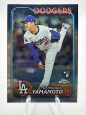 YOSHINOBU YAMAMOTO 2024 TOPPS CHROME REFRACTOR ROOKIE LOS ANGELES DODGERS #18 C
