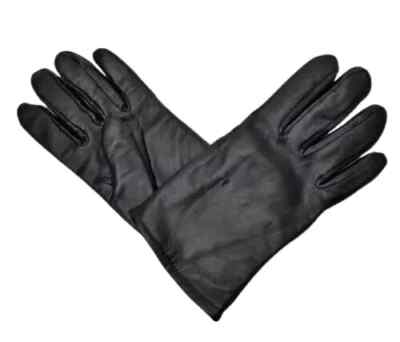 Black Sheepskin Officers Dress Gloves Poly/Wool Lined   New *mocinc1982*