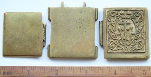 Ancient Russian Orthodox Bronze Icon Deesis Full Set - Picture 3 of 7