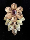 Sterling Silver Dress Clip Cleavage Clip With Purple Rhinestone Maybe Amethyst — photo 10
