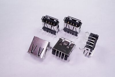 Lot of 5 x 292303-1 TE Conn USB-A 2.0 Plug Connector 4 Position TH Right Angle