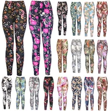 Women's REG/Plus Super Soft Cotton Blend Basic Workout Printed Pattern Leggings