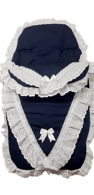 Frilly Broderie Anglaise Universal Fitting for Pushchair Liner