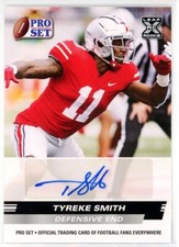 2022 Leaf Pro Set Draft Football Tyreke Smith Autograph RC #PSA-TS2