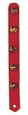 19" Deluxe Red Leather Santa Jingle Bells Strap Costume Accessory Prop