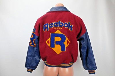 Red Wool/Leather VARSITY BOMBER JACKET 