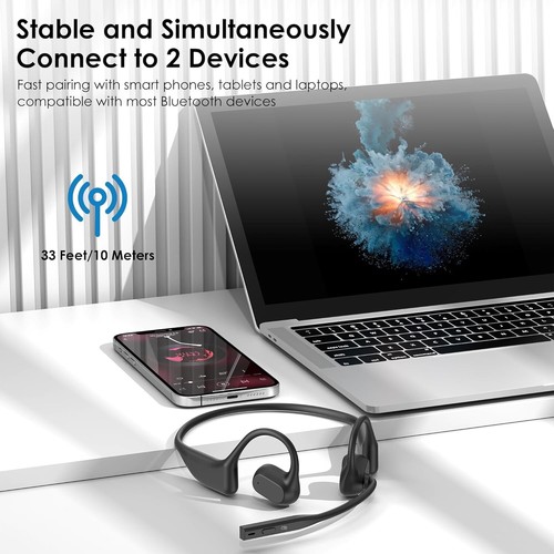 Gixxted O3 AI noise Cancelling (ENC) Open Ear Wireless Headset - 第 2/3 張圖片
