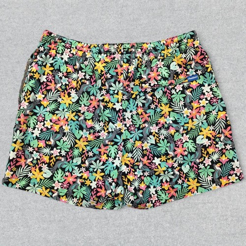 Chubbies Swim Trunks Men's Medium Black The Bloomerangs Floral 5.5” Lined Beach - Imagen 2 de 10