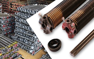 Pair of Garage Door Torsion Springs 250 x 2 x 38'' w/ Winding Bars