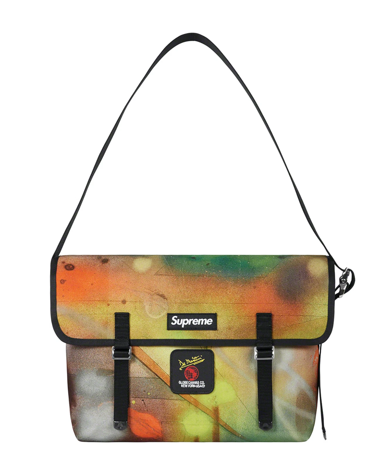SAC MESSENGER SUPREME DE MARTINI MULTI ACCESSOIRE SS20 PEINTURE AÉROSOL RAMMELLZEE CDG