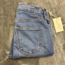 Universal Thread Ankle Bootcut  Jeans Womens 0/R Blue Denim Raw Hem Pants