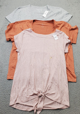 Lot of 3 Asst Loft Lou & Grey T-Shirt Top Womens Small Multi Short Sleeve  NWT