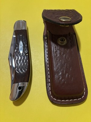 Case XX 6265 SAB (1975) 5 Dot Folding Hunter Knife 2 Blade & Case