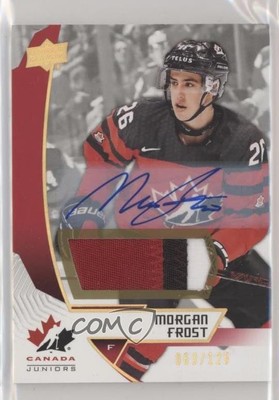 2019 Team Canada Juniors Premium Swatch /125 Morgan Frost #30 Rookie Auto RC 1u6