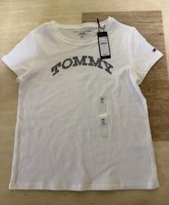 Image of Tommy Hilfiger Girl’s Medium Size White Studded T Shirt BNWT