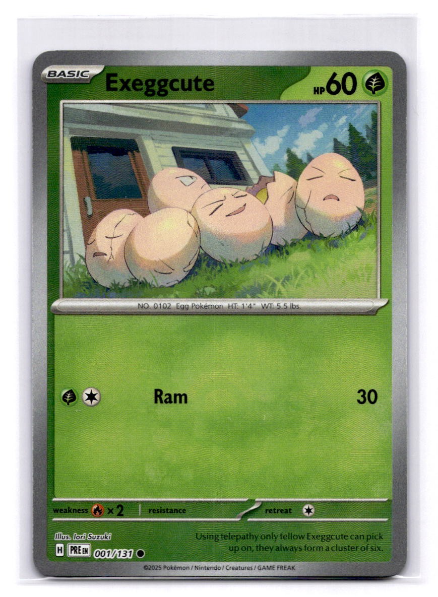 Exeggcute (Master Ball Pattern) SV: Prismatic Evolutions 001/131 Common LP-NM