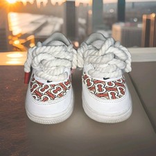 Toddler custom Burberry air force ones size 8...