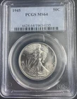 1945 Walking Liberty Half Dollar PCGS MS64 Blast White – Stunning Luster, Choice