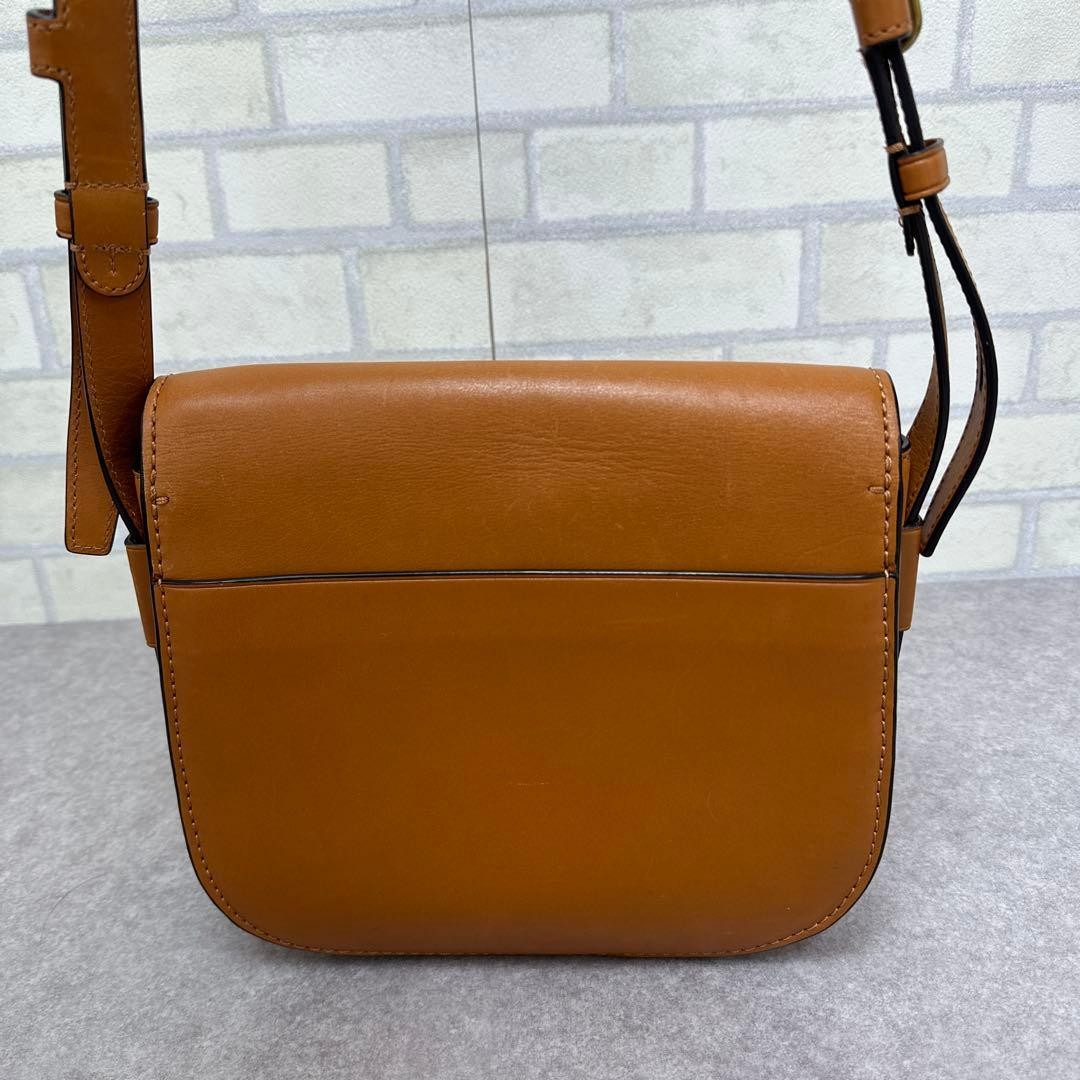 Tory Burch Shoulder Bag Leather Saddle Oak Brown Women's From Japan thumbnail 18