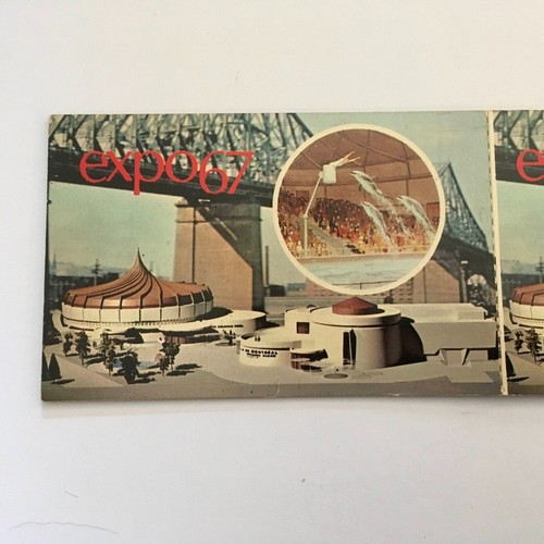 Folleto de postales Canadá Quebec Montreal Expo 67 con 6 tarjetas + miniaturas de recuerdo - Imagen 3 de 6