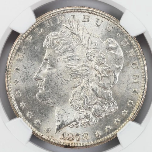 Certified 1878-S Morgan Silver Dollar NGC MS62 $1