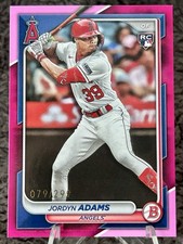 Jordyn Adams 2024 Bowman Fuchsia #27 /299 Rookie RC Angels