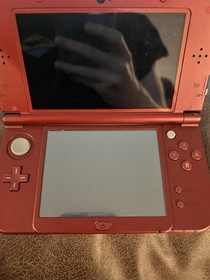 Nintendo New 3DS XL Red Handheld Console with 8 Games
